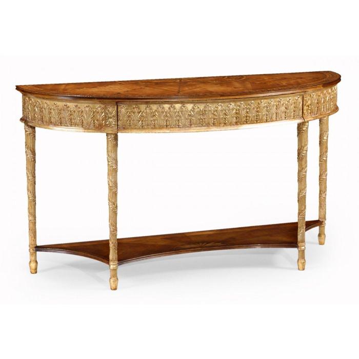 Jonathan Charles Demilune Console Table Neoclassical - Large 1