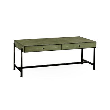 Coffee Table 1930s in Green Shagreen - Bronze