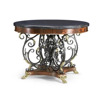*Table* Baroque Wrought Iron & Brass Centre Table