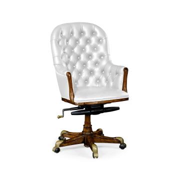 Office Chair Chesterfield High Back in Walnut - COM