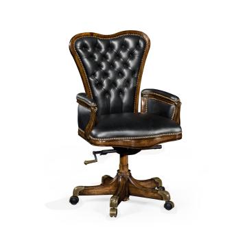 Office Chair Edwardian - Black Leather