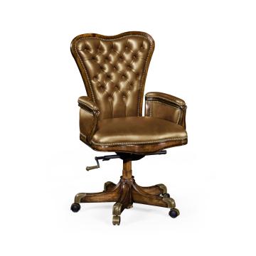 Office Chair Edwardian - Antique Chestnut Leather