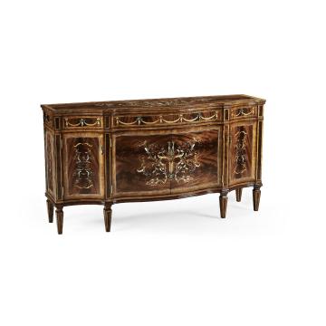 Large side cabinet with fine MOP & marquetry inlay