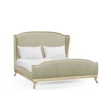Super King Bed Frame Louis XV in Country Sage - Duck Egg Silk