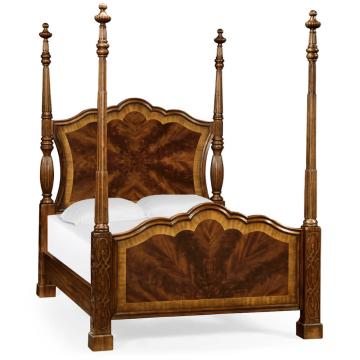 Four Poster Mahogany UK Queen Bed