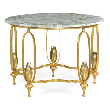 *Table* Centre Table Contemporary with Green Marble Top