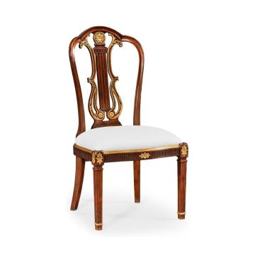 Buckingham Gilded Lyre Back Side Chair