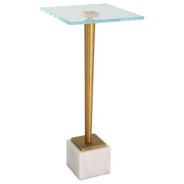 Crisp Drinks Table Marble & Brass